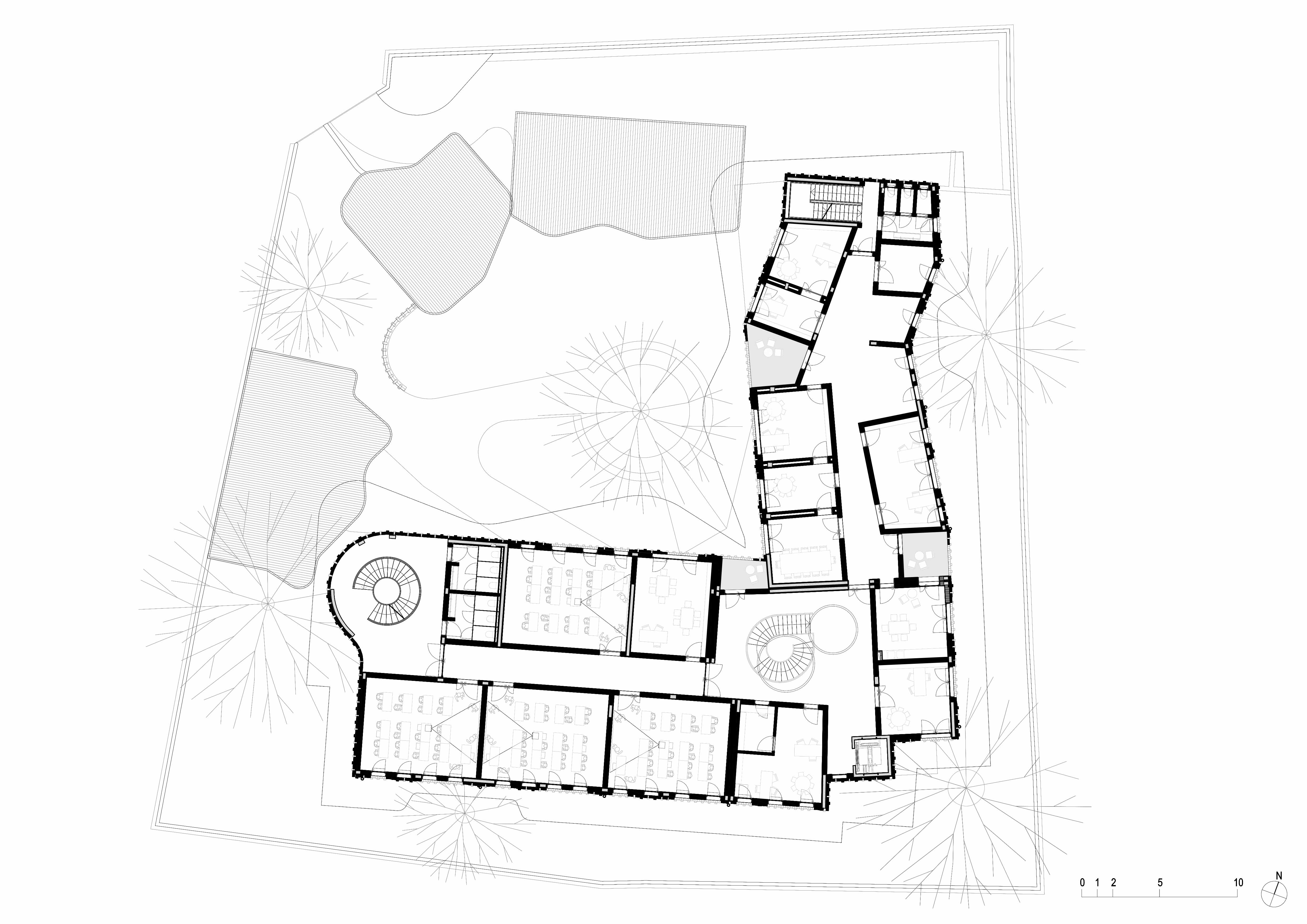 First Floor Plan Goethe Institut Senegal Kéré Architecture