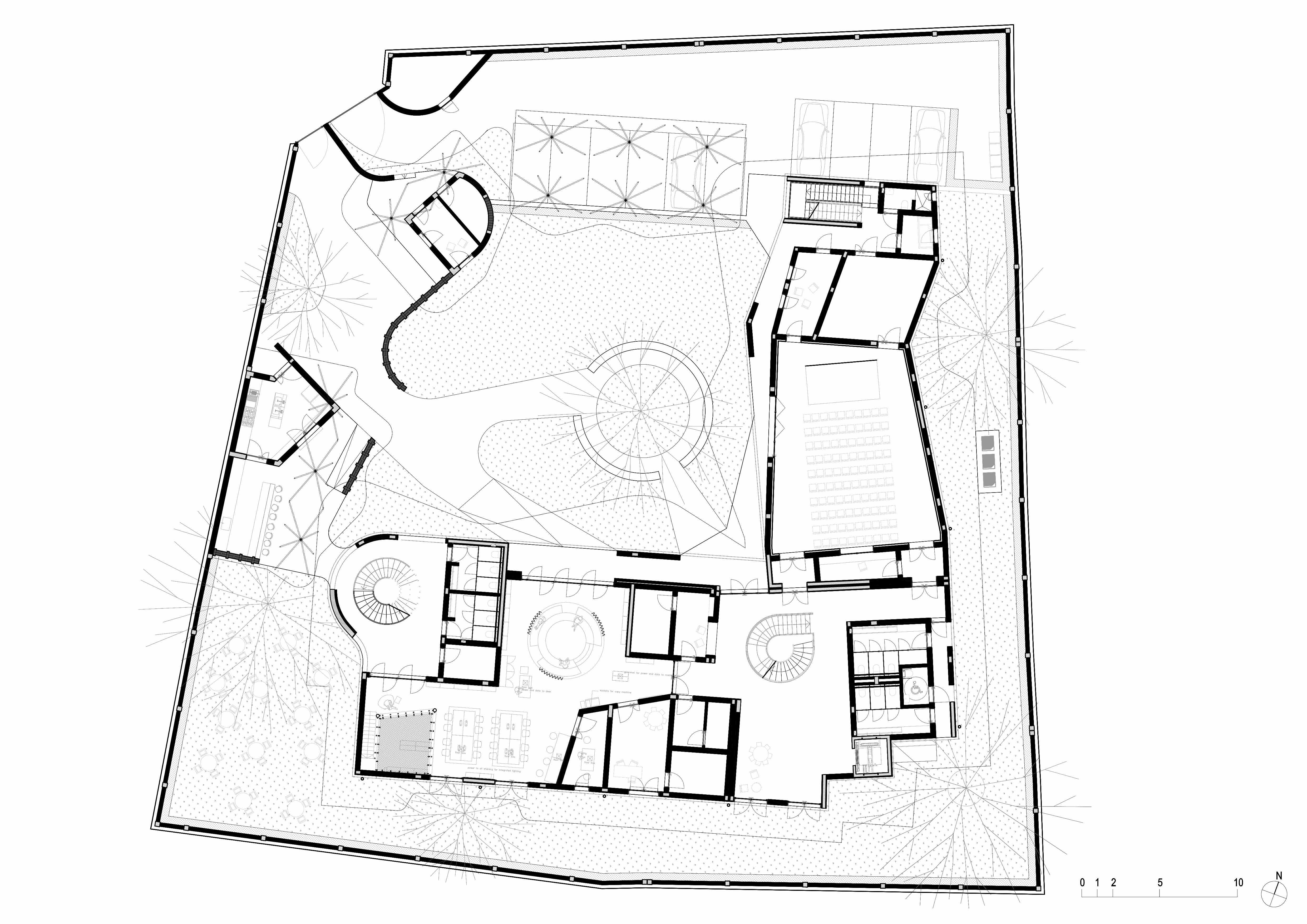 Ground Floor Plan Goethe Institut Senegal Kéré Architecture compressed
