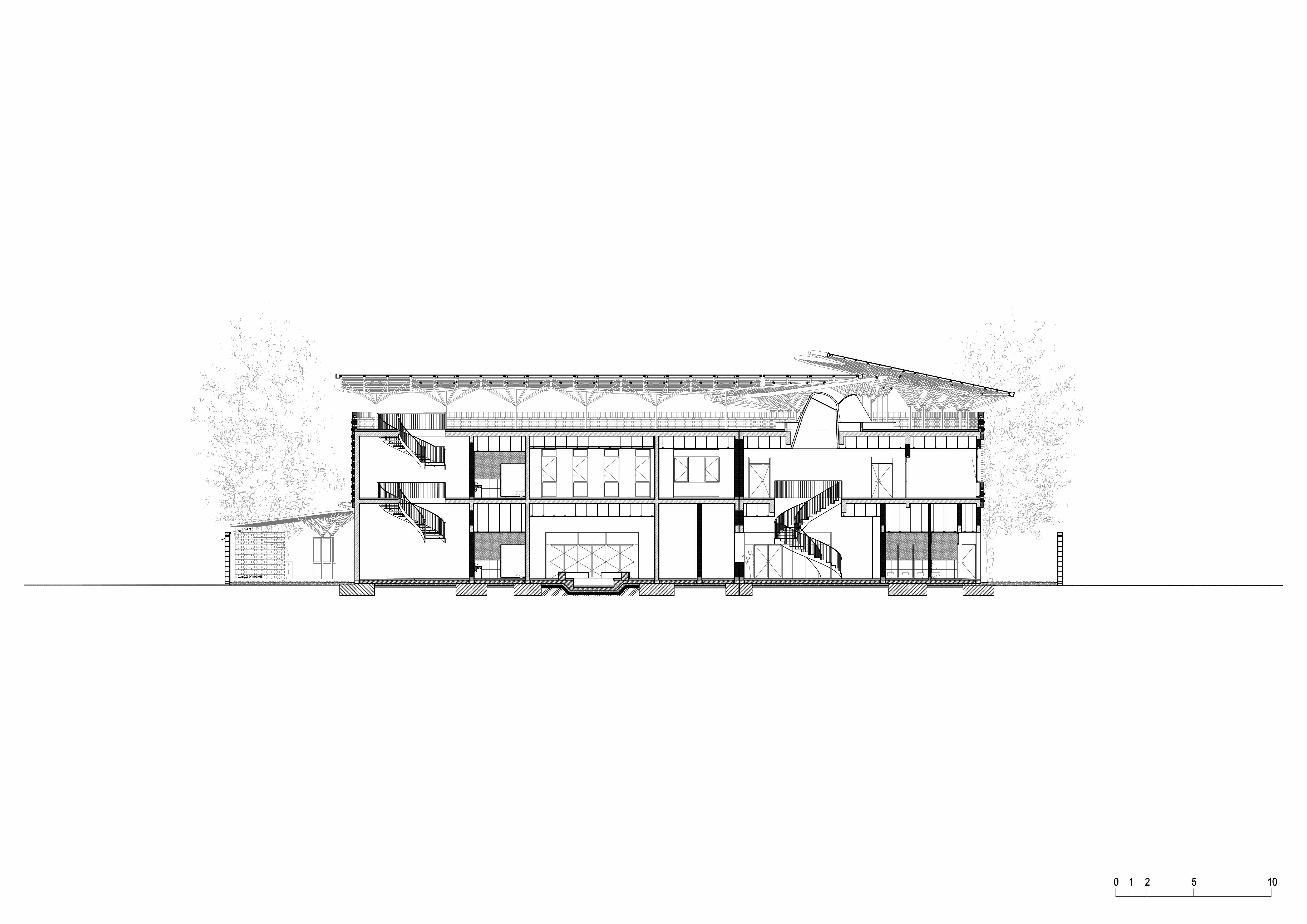 Section Goethe Institut Senegal Kéré Architecture