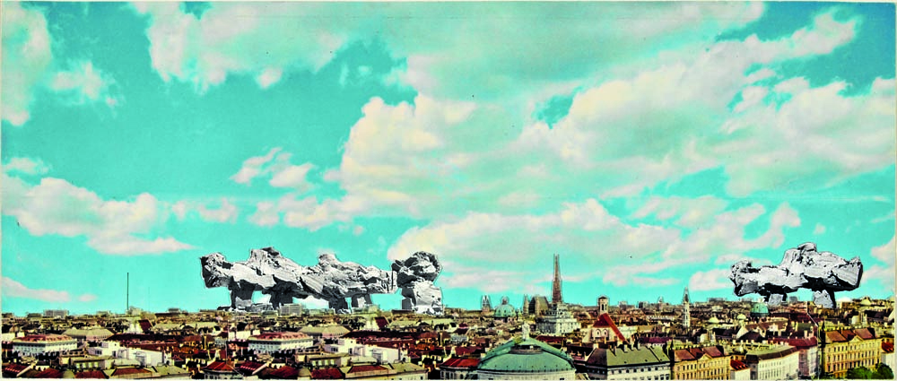 HOLLEIN 30 4N26170 Structures urbaines au dessus de Vienne 1960