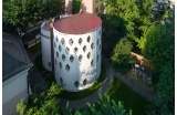 Vue aérienne de la maison Melnikov, côté jardin, 2016 - Crédit photo : ESAKOV Denis