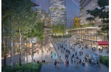 Vue nocturne du projet lauréat, Rogers+Partners - Crédit photo : RSHP -