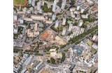 Vue Aérienne - Écoquartier des Bergères, aménagé par l’établissement public territorial Paris Ouest La Défense, avec le concours technique de la ville de Puteaux - Crédit photo : D R