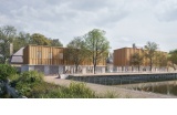 Perspective du concours perdu de la reconstruction de la mairie de Flers, Atelier Bruno Gaudin Architectes - Crédit photo : ... ...