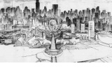 Karl Shefelman, concept art pour la préparation de Megapolis, 2001 - Crédit photo : ... ...