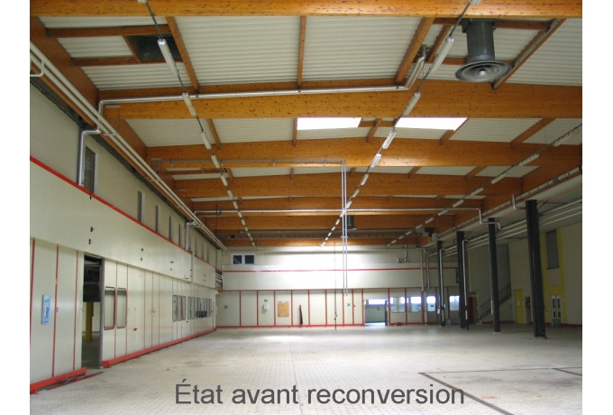 Vue de la halle, état avant reconversion<br/> Crédit photo : DR  