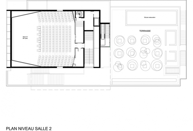 Etoile Lilas, plan de niveau salle 2<br/> Crédit photo : DR  