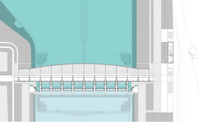 Plan d'ensemble du barrage et ses abords<br/> Crédit photo : DR  