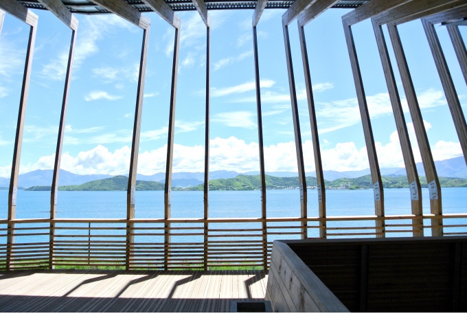 Vue sur la mer depuis l'extension<br/> Crédit photo : RAMIERE Cédric, JARCET, Philippe et SCB