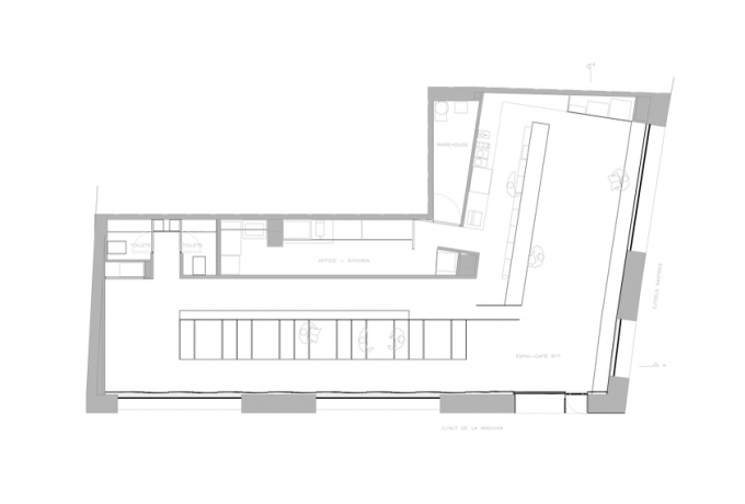 Plan de l'espace café 6T7<br/> Crédit photo : DR  