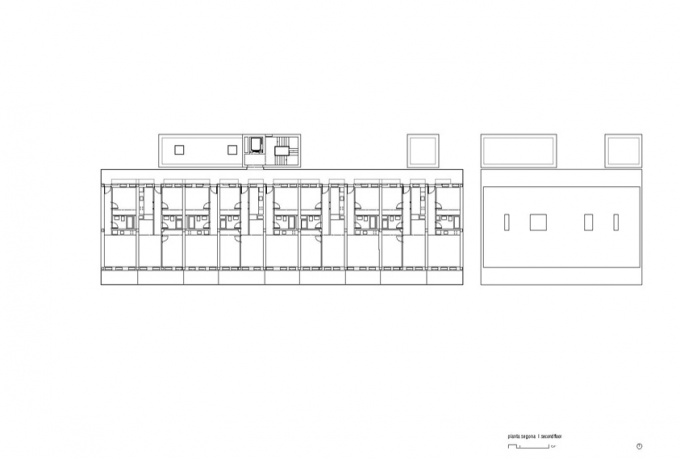 Social Housing Block, plan du deuxième étage<br/> Crédit photo : DR  