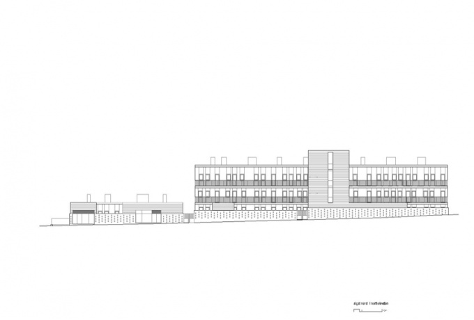 Social Housing Block, façade nord<br/> Crédit photo : DR  