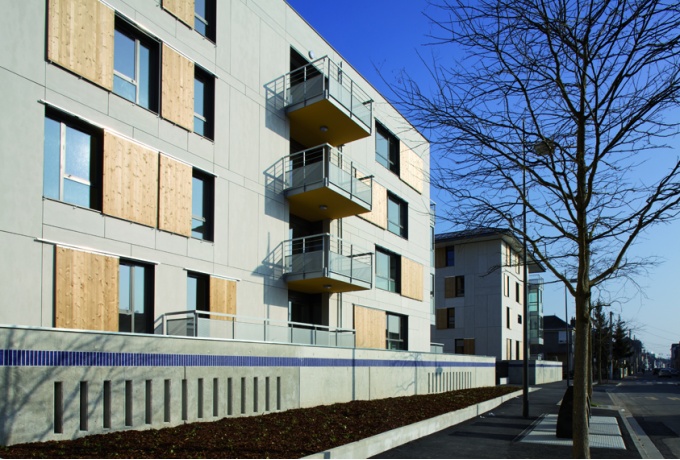 46 logements, Saint-Pierre-des-Corps, vue depuis la rue Vigier<br/> Crédit photo : DUBOYS-FRESNEY Arnauld