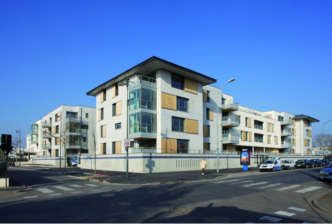 46 logements, Saint-Pierre-des-Corps, vue depuis le croisement rue Vigier/rue de la Rabaterie<br/> Crédit photo : DUBOYS-FRESNEY Arnauld