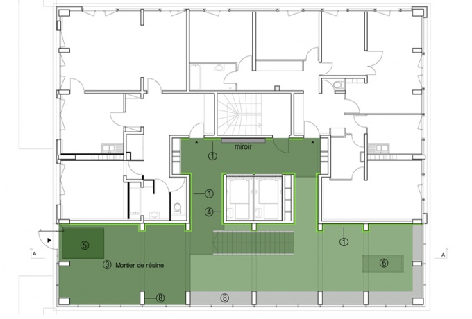 Plan de rénovation du hall de la tour Othello<br/> Crédit photo : DR  