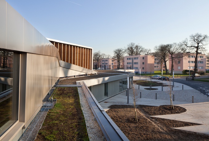 La toiture végétalisée du bâtiment-socle<br/> Crédit photo : DUCROS Mathieu