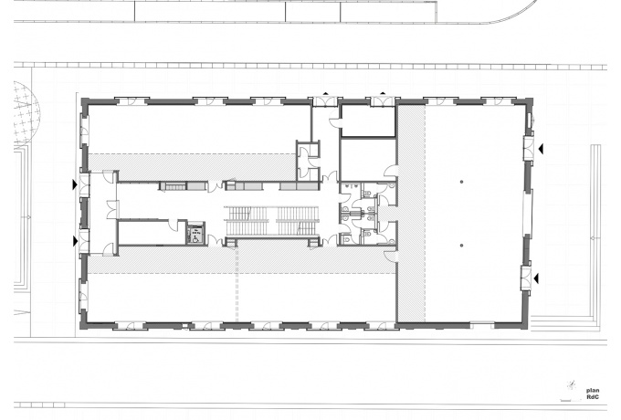 Plan de rez-de-chaussé<br/> Crédit photo : CANAL Architecture  -