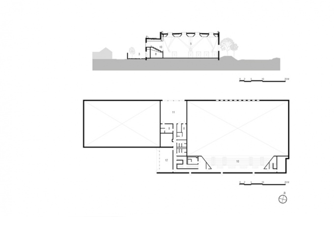 Plan et coupe du projet<br/> Crédit photo : DR  