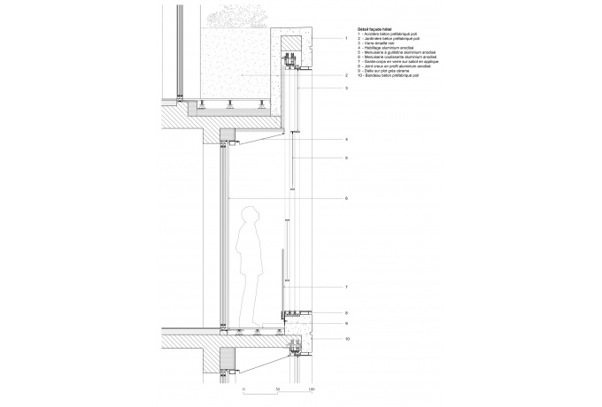 PAN Architecture : extension d’un hôtel 4 étoiles, Paris 8e - Détail de façade<br/> Crédit photo : DR  