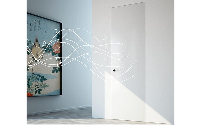 Porte battante invisible acoustique Eclisse